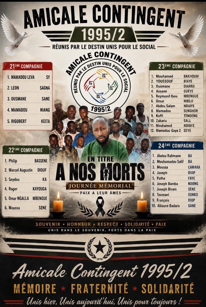 Pensées pieuses à nos classes et aux familles des membres de l’Amicale disparus